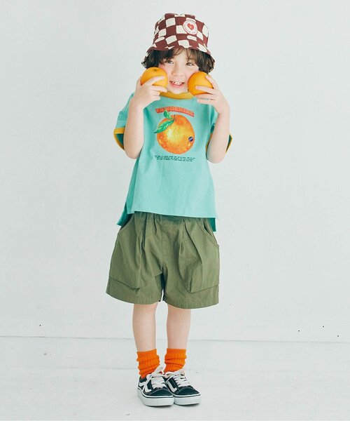 p.premier(ピードットプルミエ)の「【ジュニア対応】立体ポケットワークショーツ(その他パンツ・キッズ・チャコール/カーキ/アイボリー/ブルー・140/130/120/110/100/90/80)」の16枚目の写真