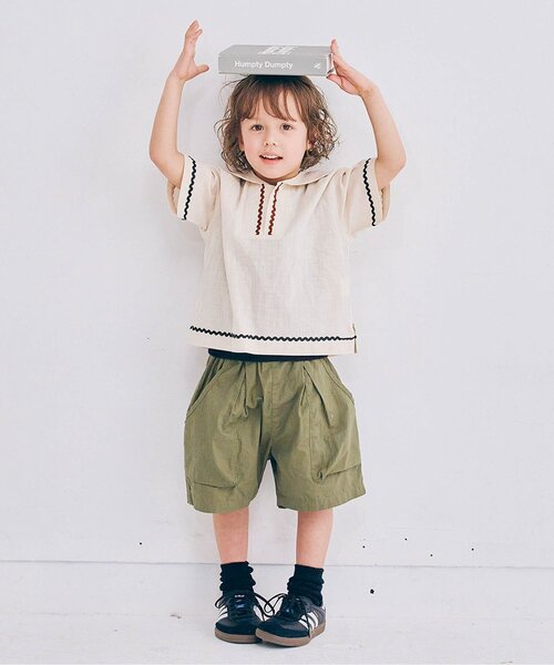 p.premier(ピードットプルミエ)の「【ジュニア対応】立体ポケットワークショーツ(その他パンツ・キッズ・チャコール/カーキ/アイボリー/ブルー・140/130/120/110/100/90/80)」の17枚目の写真