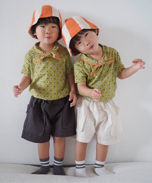 p.premier(ピードットプルミエ)の「【ジュニア対応】立体ポケットワークショーツ(その他パンツ・キッズ・チャコール/カーキ/アイボリー/ブルー・140/130/120/110/100/90/80)」の19枚目の写真