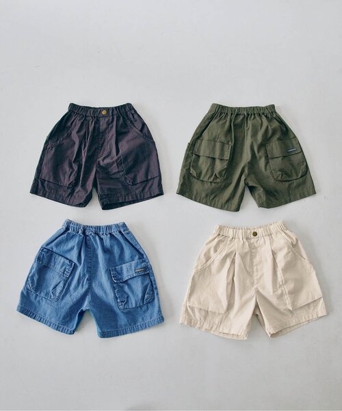 p.premier(ピードットプルミエ)の「【ジュニア対応】立体ポケットワークショーツ(その他パンツ・キッズ・チャコール/カーキ/アイボリー/ブルー・140/130/120/110/100/90/80)」の21枚目の写真
