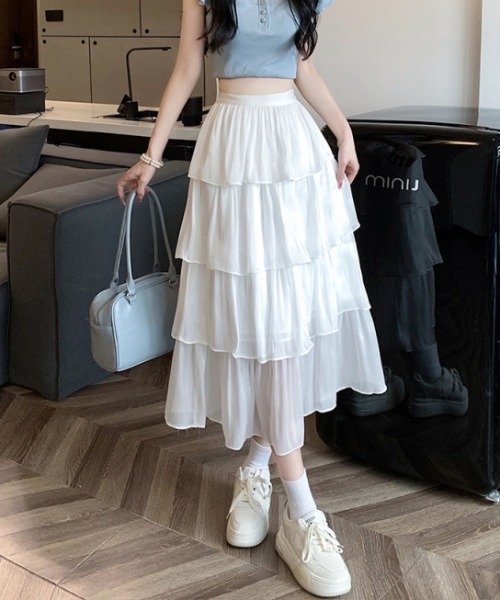 paravion（パラビオン）の「フリルボリュームスカート（スカート・レディース・ブラック/ホワイト・FREE）」の6枚目の写真