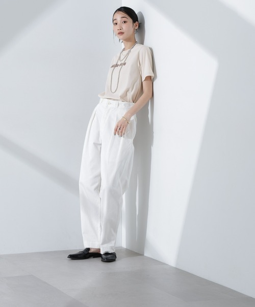 NANO universe(ナノユニバース)の「ロゴプリントTシャツ(Tシャツ/カットソー・レディース・ブルー/ブラック/チャコール/ベージュ/グレー系その他4・FREE)」の17枚目の写真