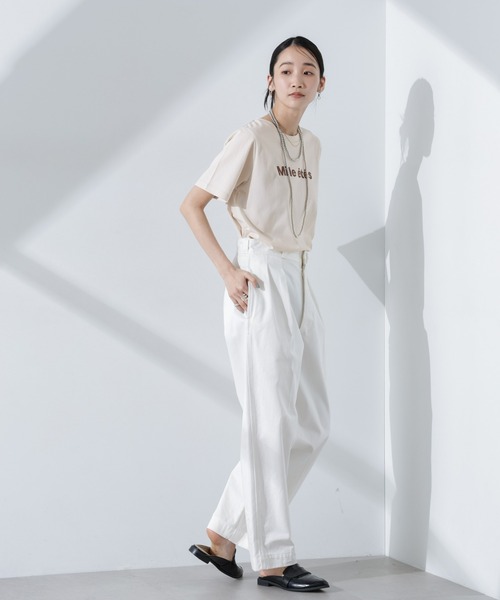 NANO universe(ナノユニバース)の「ロゴプリントTシャツ(Tシャツ/カットソー・レディース・ブルー/ブラック/チャコール/ベージュ/グレー系その他4・FREE)」の19枚目の写真