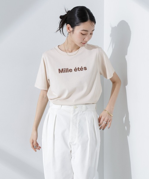 サイズ：M the 5525 ゴーゴーニーゴー ×nano universe 半袖Tシャツ ロゴプリント  ネイビー系 [240101439911] ゴルフウェア メンズ ストスト the 5525 ゴーゴーニーゴー 半袖Tシャツ ロゴプリント ホワイト