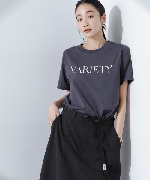 NANO universe(ナノユニバース)の「ロゴプリントTシャツ(Tシャツ/カットソー・レディース・ブルー/ブラック/チャコール/ベージュ/グレー系その他4・FREE)」の8枚目の写真