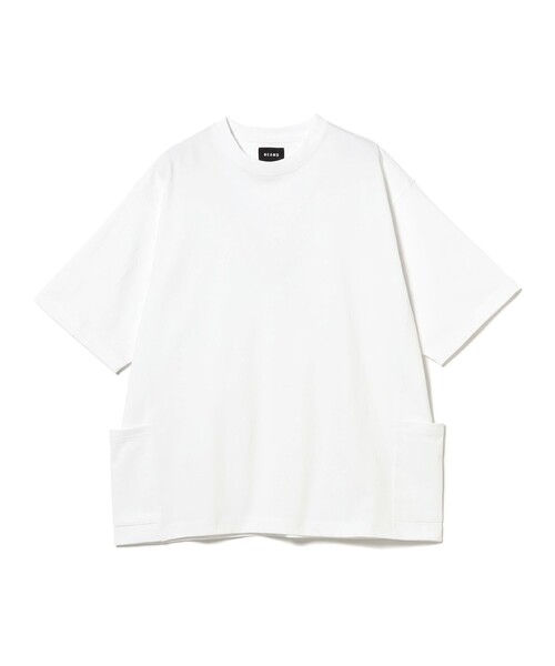 BEAMS（ビームス）の「BEAMS / サイドポケット ルーズTシャツ（Tシャツ/カットソー・メンズ・ブラック/オリーブ/ホワイト/ナチュラル・S/M/L/XL）」の11枚目の写真