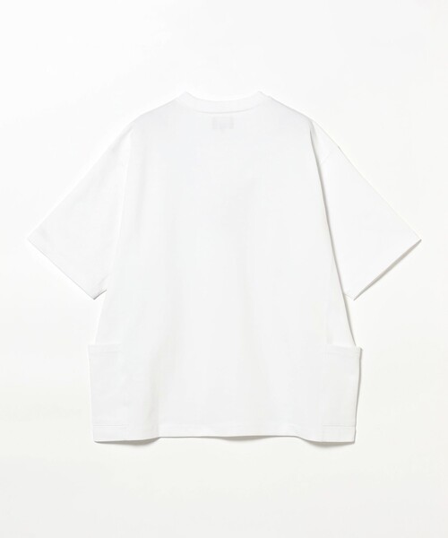 BEAMS（ビームス）の「BEAMS / サイドポケット ルーズTシャツ（Tシャツ/カットソー・メンズ・ブラック/オリーブ/ホワイト/ナチュラル・S/M/L/XL）」の12枚目の写真