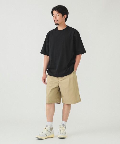 BEAMS（ビームス）の「BEAMS / サイドポケット ルーズTシャツ（Tシャツ/カットソー・メンズ・ブラック/オリーブ/ホワイト/ナチュラル・S/M/L/XL）」の20枚目の写真
