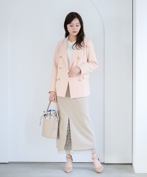 Andemiu（アンデミュウ）の「レースカサネIラインスカート325585（スカート・レディース・チャコールグレー/ベージュ/ネイビー/ダークブラウン/ブルー系その他2/グレー系その他・SMALL/MEDIUM）」の12枚目の写真