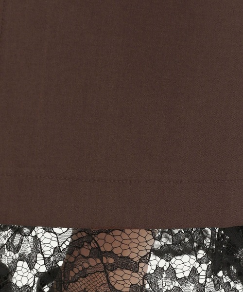 Andemiu（アンデミュウ）の「レースカサネIラインスカート325585（スカート・レディース・チャコールグレー/ベージュ/ネイビー/ダークブラウン/ブルー系その他2/グレー系その他・SMALL/MEDIUM）」の7枚目の写真