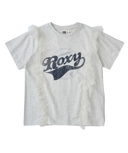 ROXY（ロキシー）の「MINI LOST IN SUMMER /ロキシーキッズロゴフリル半袖Tシャツ（Tシャツ/カットソー・キッズ・グレー/ホワイト/ブラック・140/150/130/120/110）」の3枚目の写真