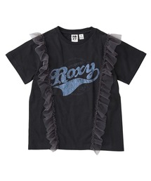 ROXY（ロキシー）の「MINI LOST IN SUMMER /ロキシーキッズロゴフリル半袖Tシャツ（Tシャツ/カットソー）」