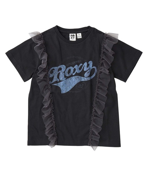 ROXY（ロキシー）の「MINI LOST IN SUMMER /ロキシーキッズロゴフリル半袖Tシャツ（Tシャツ/カットソー・キッズ・グレー/ホワイト/ブラック・140/150/130/120/110）」の2枚目の写真