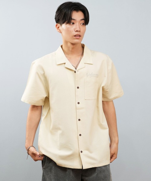 VOLCOM(ボルコム)の「VOLCOM/ボルコム 半袖シャツ ワンポイント A0422502(シャツ/ブラウス・メンズ・イエロー/ライトブルー・L/M/XL)」の4枚目の写真