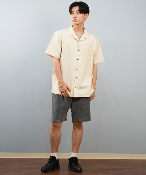 コムコム 半袖ジャケット VOLCOM/ボルコム 半袖シャツ ワンポイント A0422502（シャツ