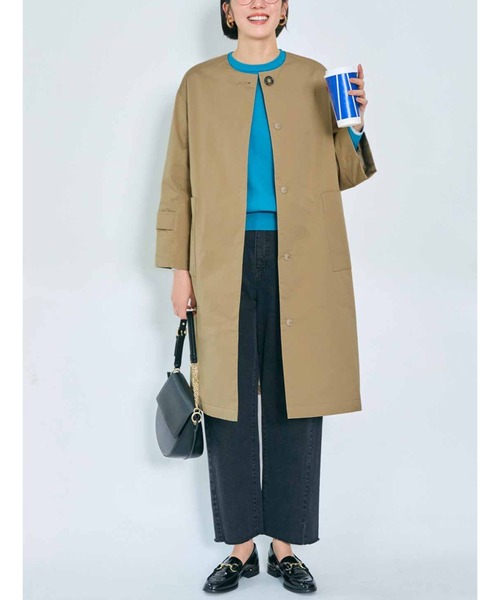 IEDIT(イディット)の「IEDIT バウンシー素材のふんわり袖ニットプルオーバー(ニット/セーター・レディース・ブルー/グレー/オレンジ・M/L/LL/3L/4L/S)」の19枚目の写真