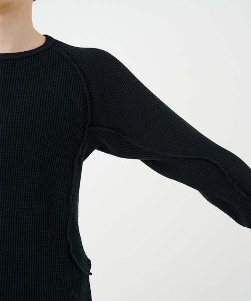 NVRFRGT（ネヴァーフォーゲット）の「WAFFLE THERMAL LONG SLEEVE T-SHIRT（Tシャツ/カットソー・メンズ・ホワイト/ブラック/グレー・1/2）」の5枚目の写真
