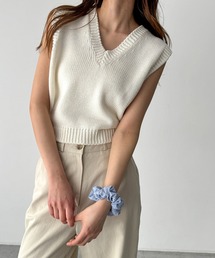 El mar　コンパクトVネックニットベスト