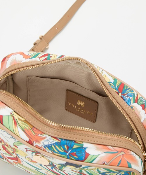 TREASURE TOPKAPI】マイルドサテン スカーフ柄 ショルダーバッグ