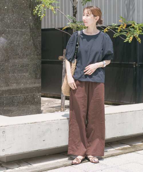 ITEMS URBANRESEARCH（アイテムズ アーバンリサーチ）の「リネンレーヨンシャーリングパンツ（その他パンツ・レディース・ピンク/ブラウン/ブラック系その他・FREE）」の20枚目の写真