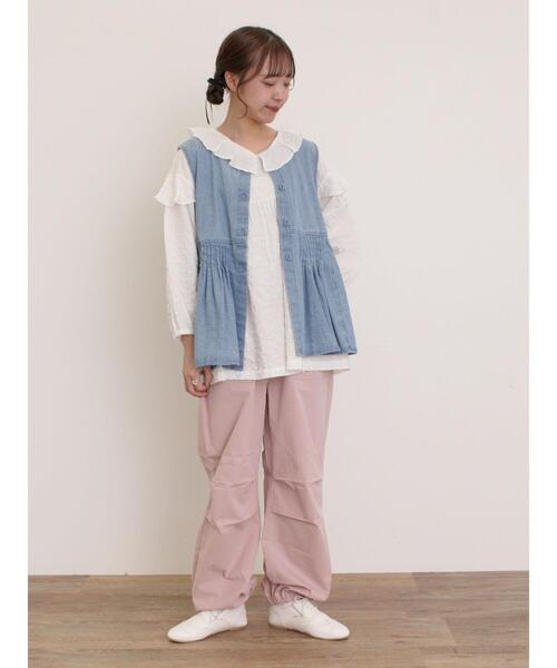 Samansa Mos2(サマンサ モスモス)の「【M/Lサイズ】パラシュートパンツ(その他パンツ・レディース・カーキ/チャコールグレー/オフホワイト/ピンク・L/M)」の15枚目の写真