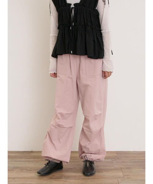 Samansa Mos2(サマンサ モスモス)の「【M/Lサイズ】パラシュートパンツ(その他パンツ・レディース・カーキ/チャコールグレー/オフホワイト/ピンク・L/M)」の17枚目の写真