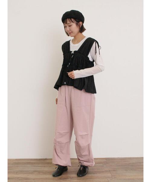 Samansa Mos2(サマンサ モスモス)の「【M/Lサイズ】パラシュートパンツ(その他パンツ・レディース・カーキ/チャコールグレー/オフホワイト/ピンク・L/M)」の22枚目の写真