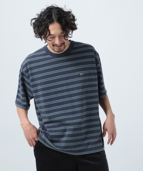 BAYFLOW(ベイフロー)の「SNOWボーダー半袖Tシャツ(Tシャツ/カットソー・メンズ・ネイビー系1/ホワイト/ネイビー/ベージュ・MEDIUM/LARGE)」の4枚目の写真