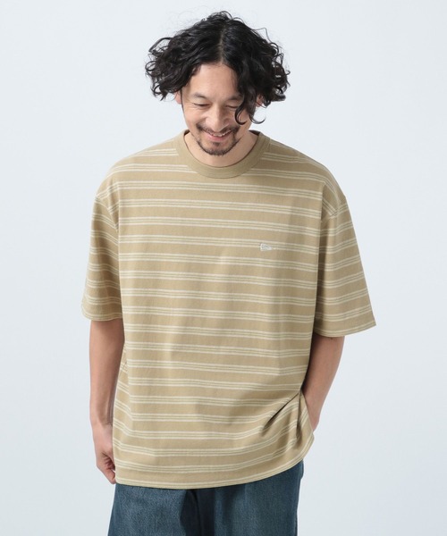 BAYFLOW(ベイフロー)の「SNOWボーダー半袖Tシャツ(Tシャツ/カットソー・メンズ・ネイビー系1/ホワイト/ネイビー/ベージュ・MEDIUM/LARGE)」の1枚目の写真