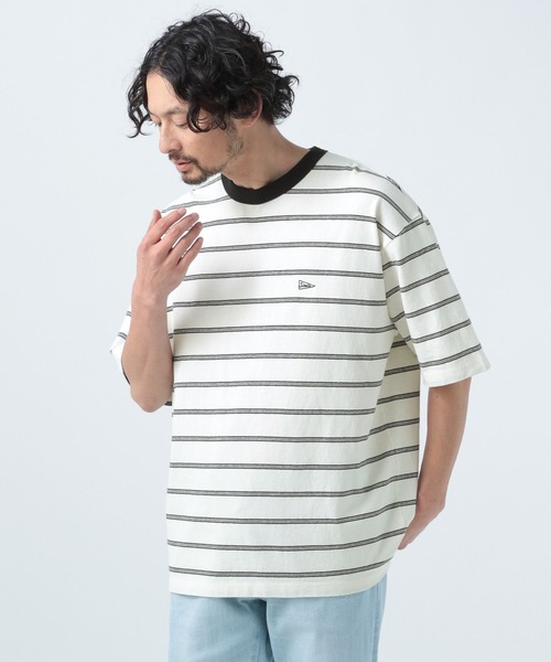 BAYFLOW(ベイフロー)の「SNOWボーダー半袖Tシャツ(Tシャツ/カットソー・メンズ・ネイビー系1/ホワイト/ネイビー/ベージュ・MEDIUM/LARGE)」の3枚目の写真