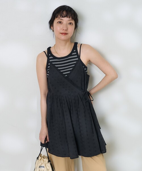 セール】インド レースカシュクール リボンキャミ（ワンピース