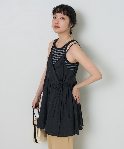 FREAK'S STORE(フリークスストア)の「インド レースカシュクール リボンキャミ(ワンピース・レディース・ブラック/オフホワイト/ベージュ・フリ-)」の5枚目の写真