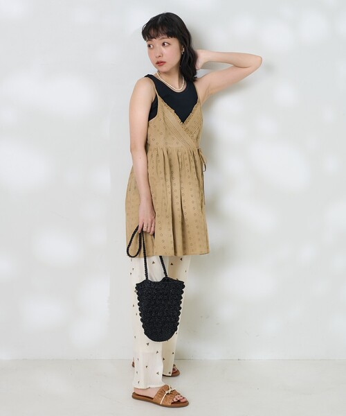 FREAK'S STORE(フリークスストア)の「インド レースカシュクール リボンキャミ(ワンピース・レディース・ブラック/オフホワイト/ベージュ・フリ-)」の17枚目の写真