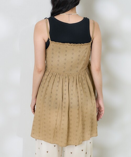 セール】インド レースカシュクール リボンキャミ（ワンピース