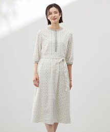 【洗える】ジオメトリックプリント ワンピース