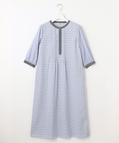 J.PRESS Ladies(J.プレス レディス)の「【洗える】ジオメトリックプリント ワンピース(ワンピース・レディース・ネイビー系5/サックスブルー系5/ホワイト系5・XS)」の4枚目の写真