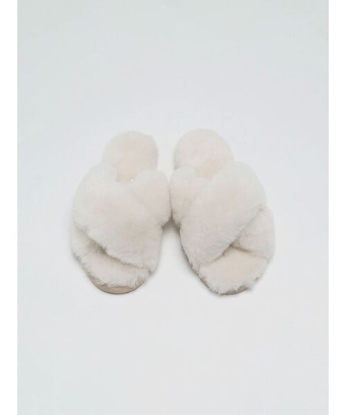 EMU Australia（エミューオーストラリア）の「【EMU Australia】MAYBERRY（ルームシューズ/スリッパ・レディース・オフホワイト・23/24/25）」の3枚目の写真
