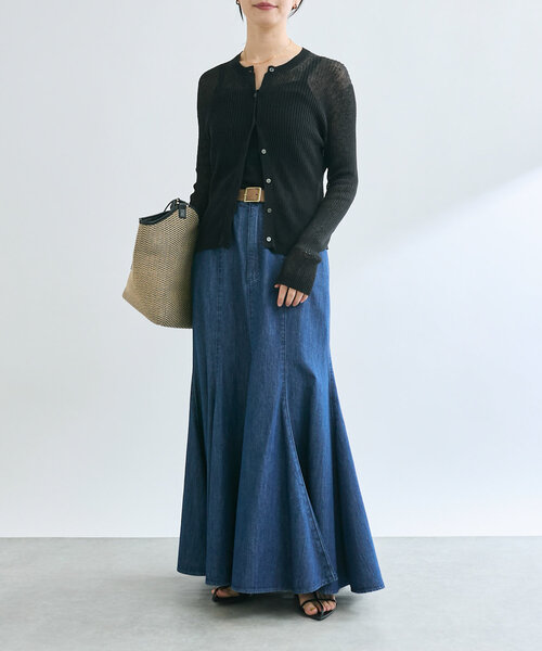 RIVE DROITE（リヴドロワ）の「【インフルエンサーSHIHOコラボ】コットンネップリブカーデ（カーディガン/ボレロ・レディース・ブラック/レモンイエロー/オフホワイト・FREE）」の9枚目の写真