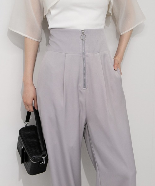 【PHOEBE PHILO】ウール ウエストバンド ワイドパンツ ラメリネンワイドパンツ｜BIGI online store - ビギ オンライン