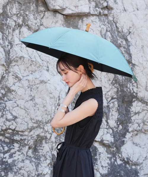 utatane(ウタタネ)の「日傘 完全遮光100% 晴雨兼用 北欧色シャンブレー リングハンドル(長傘・レディース・レッド/グリーン/ワイン/イエロー・FREE)」の19枚目の写真