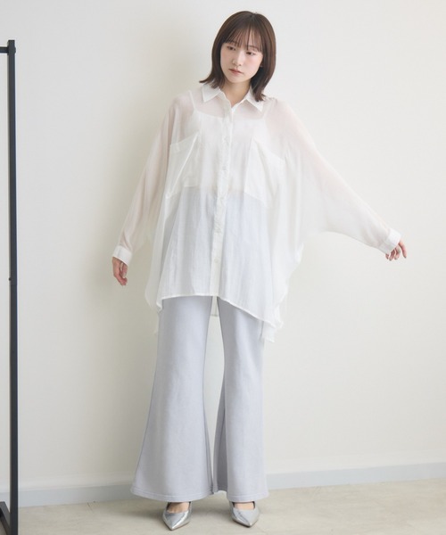 RU.TI.LE(ルチル)の「【RU.TI.LE】シアードルマンシャツ(シャツ/ブラウス・レディース・ホワイト/グレー/カーキ/ブラック/ブラウン/グレイッシュベージュ/ライトブルー/ピンク・MEDIUM)」の22枚目の写真