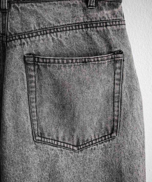 Rocky Monroe（ロッキーモンロー）の「ケミカルウォッシュ/オーバーダイ ワイドデニムショートパンツ（デニムパンツ・メンズ・ブラック/インディゴブルー/パープル/ライトブラック/ケミカルウォッシュ/ブラウン・M/L/XL）」の9枚目の写真