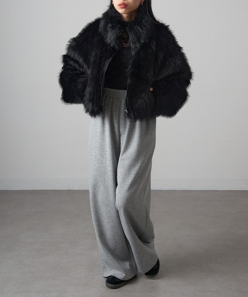 MAGASIN DE MODE Onjna(マガジンデモードオンジェナ )の「【MAGASIN DE MODE Onjna】フェイクファーショート丈ジャケット DTK(その他アウター・レディース・グレー/ベージュ/ブラック・FREE)」の9枚目の写真
