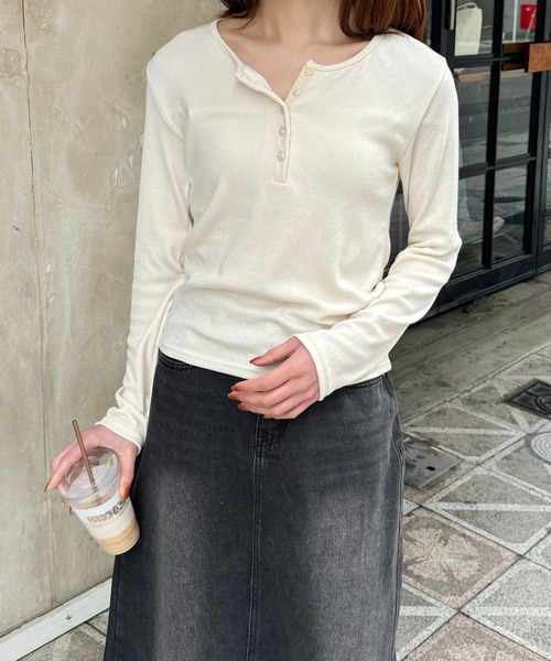 ヘンリーネックカットソー（Tシャツ/カットソー）｜LE MORE（リモア