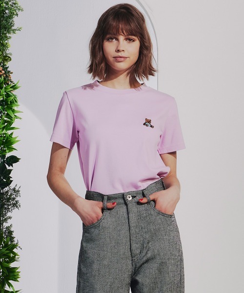 ダブルスタンダードクロージング ベアロゴ刺繍フライスTシャツ セール】ベアロゴ刺繍フライスTシャツ（Tシャツ/カットソー