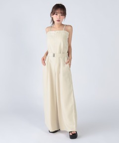 セール】LAME TWEED BUSTIER ROMPERS（サロペット
