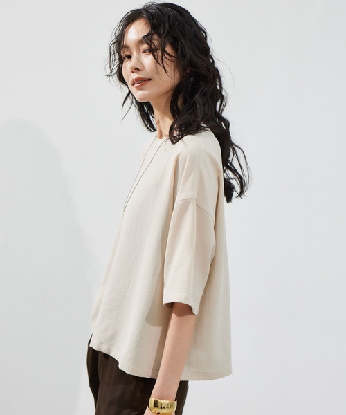 BARNYARDSTORM(バンヤードストーム)の「BARNYARDSTORM / 半袖Tブラウス 【JAPAN FABRIC】(シャツ/ブラウス・レディース・ホワイト系その他/ブラック/ホワイト/ライトホワイト・FREE)」の8枚目の写真