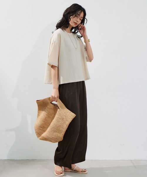 BARNYARDSTORM(バンヤードストーム)の「BARNYARDSTORM / 半袖Tブラウス 【JAPAN FABRIC】(シャツ/ブラウス・レディース・ホワイト系その他/ブラック/ホワイト/ライトホワイト・FREE)」の10枚目の写真