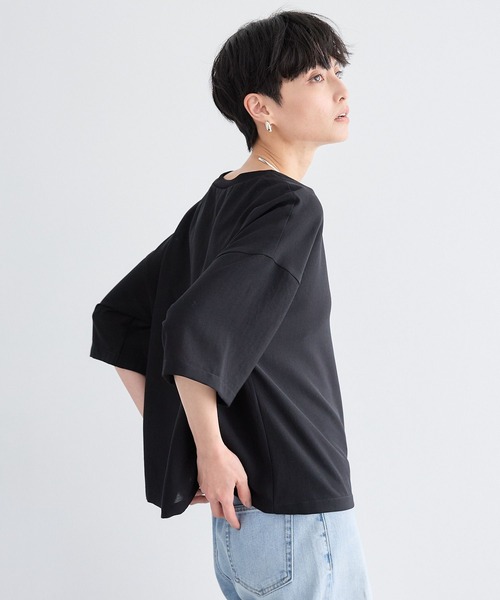 BARNYARDSTORM(バンヤードストーム)の「BARNYARDSTORM / 半袖Tブラウス 【JAPAN FABRIC】(シャツ/ブラウス・レディース・ホワイト系その他/ブラック/ホワイト/ライトホワイト・FREE)」の13枚目の写真