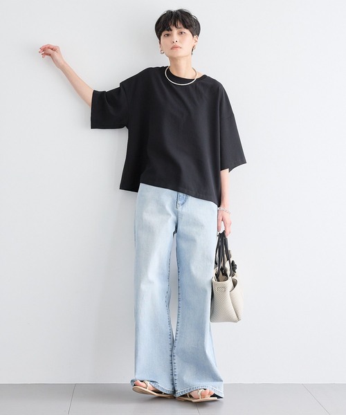 BARNYARDSTORM(バンヤードストーム)の「BARNYARDSTORM / 半袖Tブラウス 【JAPAN FABRIC】(シャツ/ブラウス・レディース・ホワイト系その他/ブラック/ホワイト/ライトホワイト・FREE)」の14枚目の写真